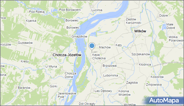 mapa Kępa Chotecka, Kępa Chotecka na mapie Targeo